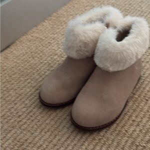 Janie and Jack Tan Fur-Lined Kids Boots size 8 toddler